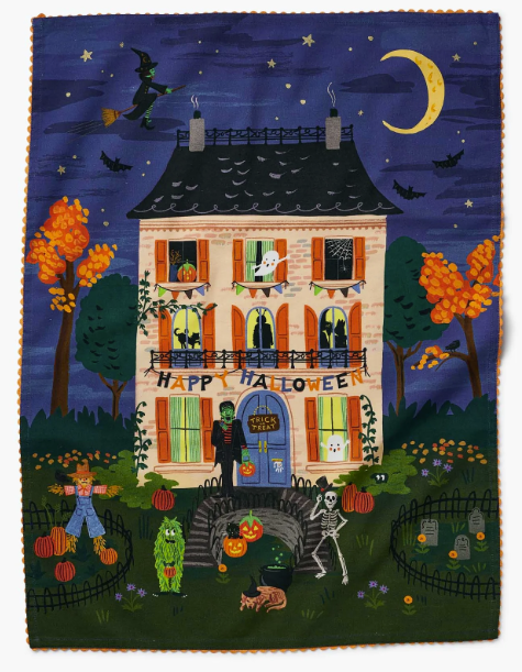 Haunted House Tea Towel