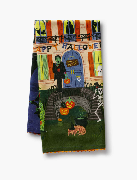 Haunted House Tea Towel