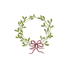 Metal Mistletoe Wreath with Bow