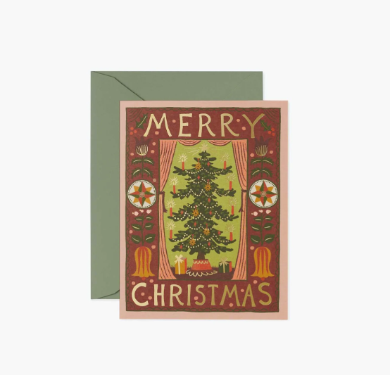 Folk Christmas Tree Holiday Card