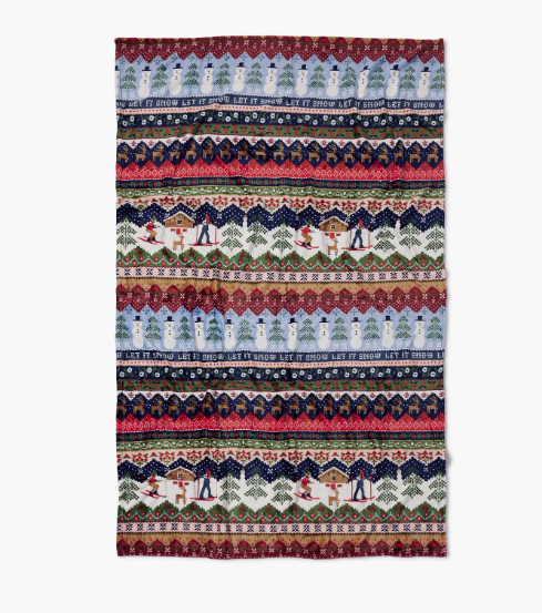 Ski Chalet Fleece Blanket