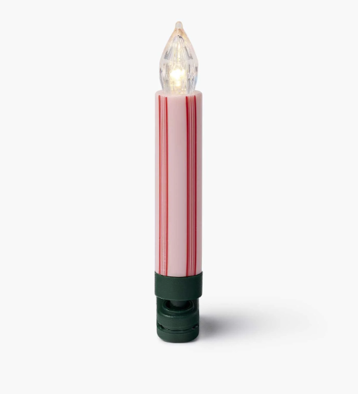 French Stripe Holiday Clip-On Candle Lights