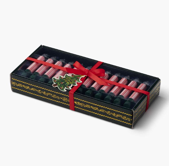 French Stripe Holiday Clip-On Candle Lights
