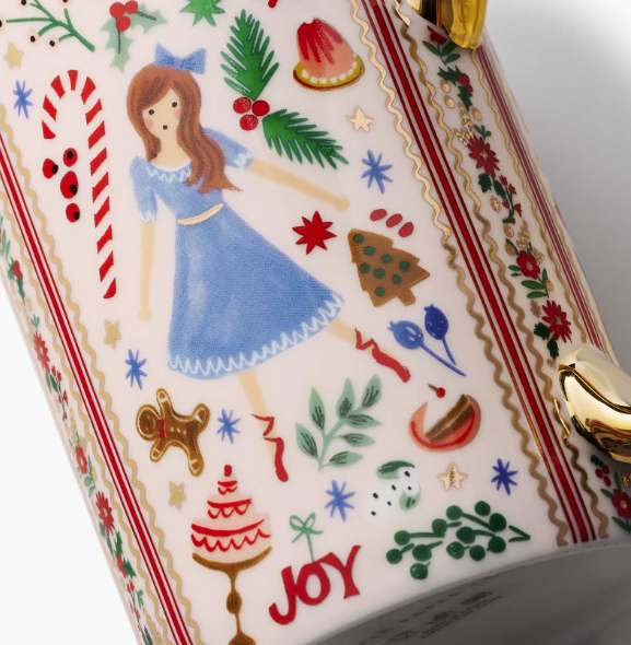 Holly Jolly Nutcracker Holiday Porcelain Mug Set