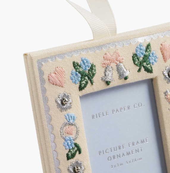 Our First Christmas Embroidered Frame Ornament