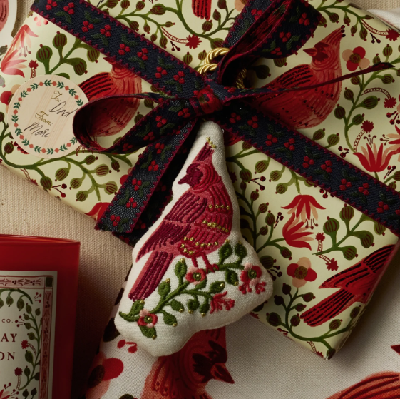 Cardinals Embroidered Ornament