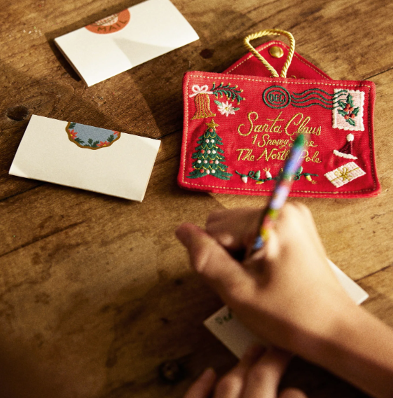 Santa Letter Embroidered Ornament