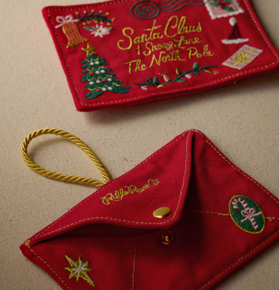 Santa Letter Embroidered Ornament