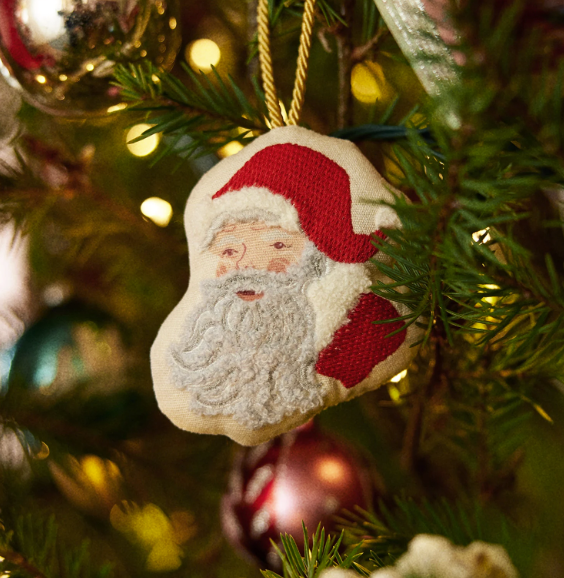 Santa Embroidered Ornament