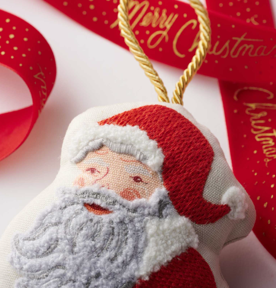 Santa Embroidered Ornament