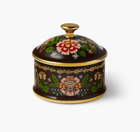 Gracie Round Porcelain Box