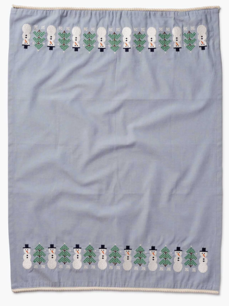 Snowman Holiday Tea Towel