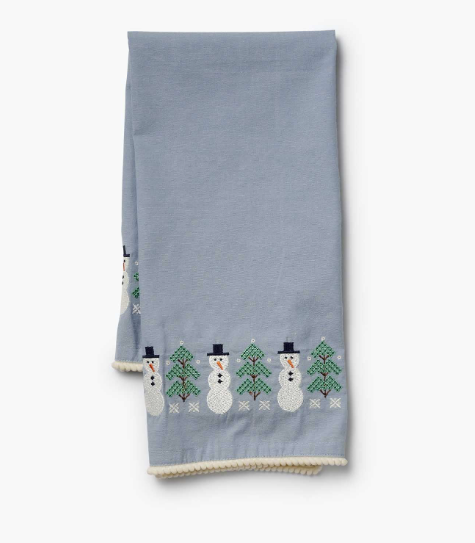 Snowman Holiday Tea Towel
