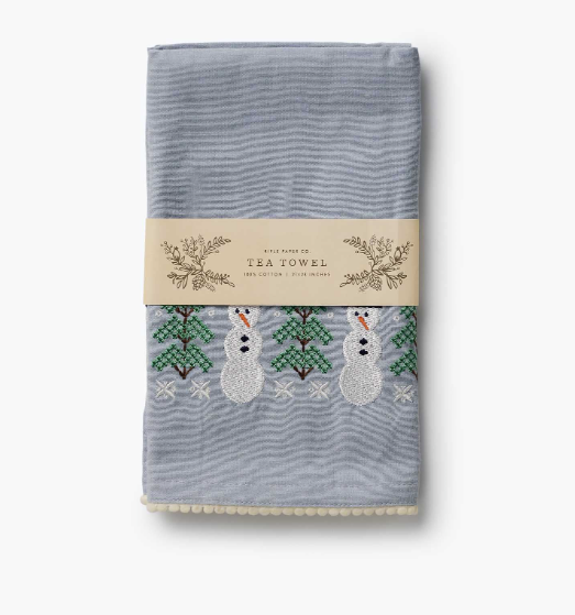 Snowman Holiday Tea Towel