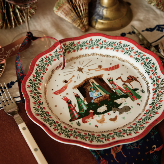 Nativity Porcelain Dinner Plate Set