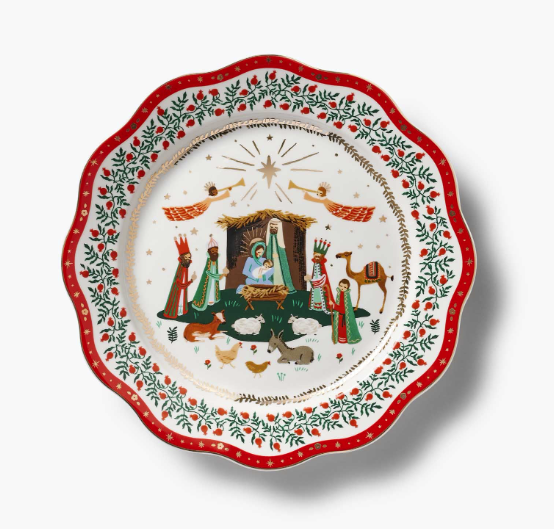 Nativity Porcelain Dinner Plate Set