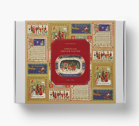 Christmas Carols Large Porcelain Serving Platter