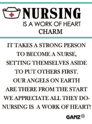 Nursing is a Work of Heart Charm