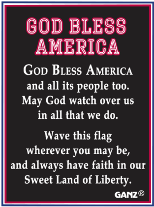 God Bless America - Swivel Flag Charm