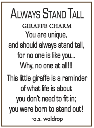 Always Stand Tall (Giraffe) Charm