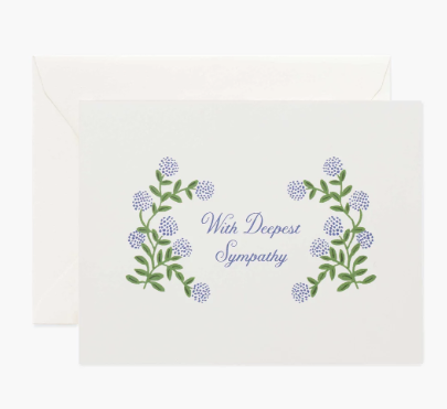 Hydrangea Sympathy Card Greeting Card