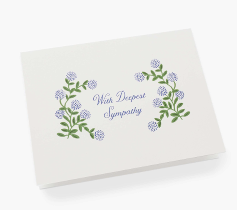 Hydrangea Sympathy Card Greeting Card