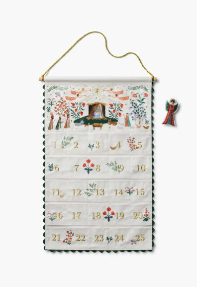 Embroidered Hanging Advent Calendar