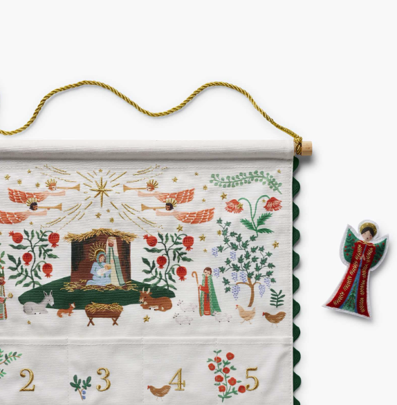 Embroidered Hanging Advent Calendar