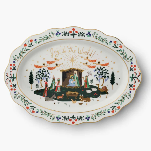 Nativity Large Porcelain Serving Platter
