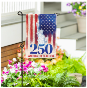 250th Anniversary America The Beautiful Moire Garden Flag