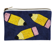 Pencil Teacher Beaded Pouch