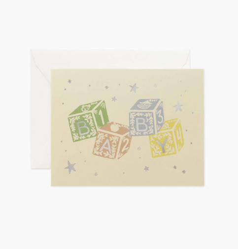 Classic Baby Blocks Baby Card