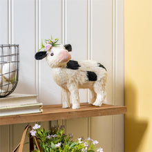 Petal & Plow Table Decor Natural Fiber Floral Cow