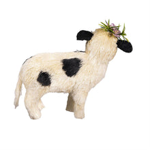 Petal & Plow Table Decor Natural Fiber Floral Cow