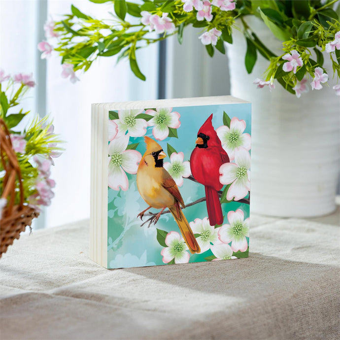 What She Shed Cardinal Sign Wood Block