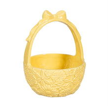 Bunny Blooms Table Decor Ceramic Decorative Bowl Basket with Bow