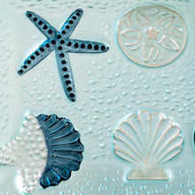 Blue Coastal Table Decor Glass Decorative Tray