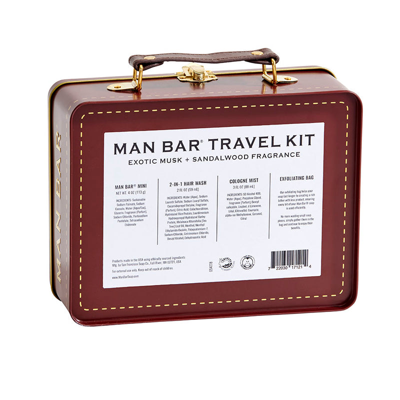 Man Bar Travel Tin Set Exotic Musk & Sandalwood