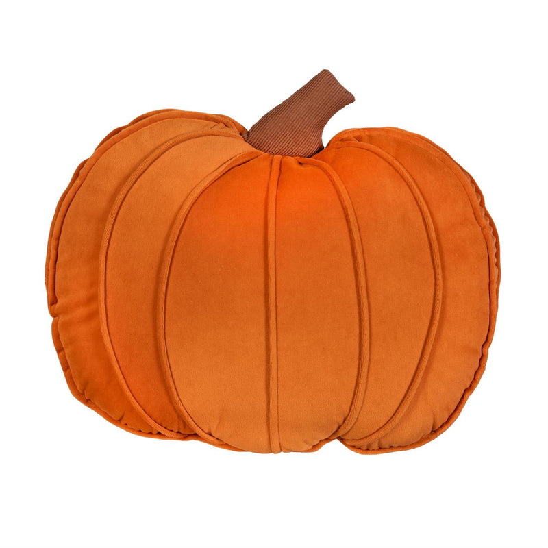 Harvest Blossom Throw Pillow Shaped Pumpkin, 15" x 13"