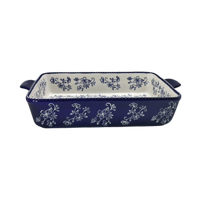 13 x 9 Baker - Floral Lace Blue