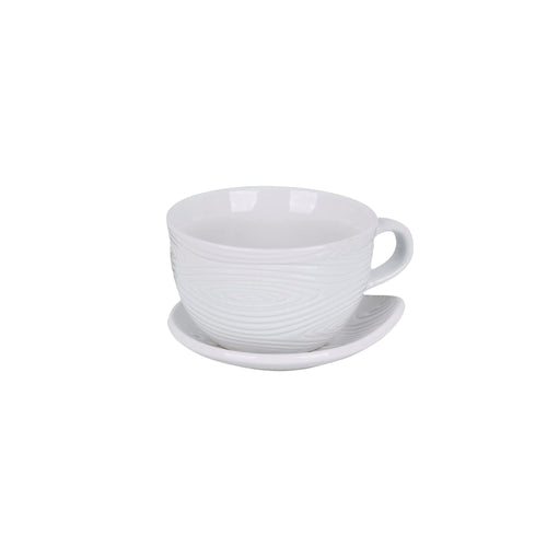 24oz Bowl Mug with Lid - Woodland White