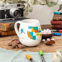 USA Map Colour In Mug