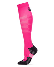 Women's Neon Performance Knee High Nylon Moderate Compression Socks; Size 9-11