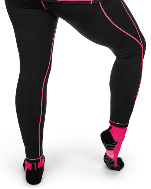 Women's Neon Performance Knee High Nylon Moderate Compression Socks; Size 9-11