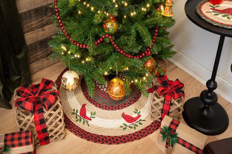 Holly Cardinal Tree Skirt