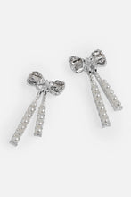 Whispers Exquisite Bow Dangle Earring - Silver