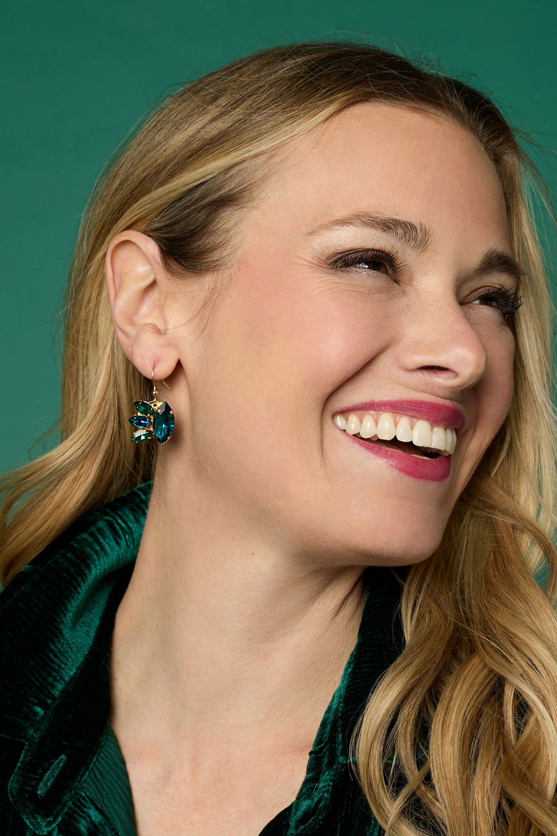 Whispers Jewel Burst Dangle Earring - Topaz