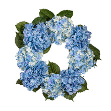 Hydrangea Wreath Artificial Blue & White