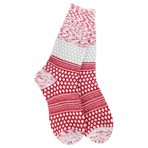 Holiday Gallery Textured Crew Peppermint Multi