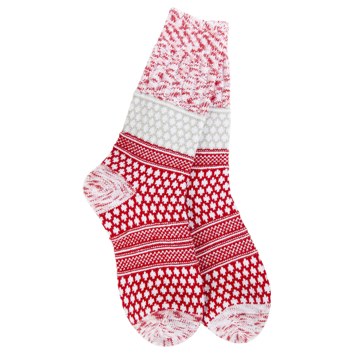 Holiday Gallery Textured Crew Peppermint Multi